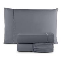 Jogo Roupa de Cama Lençol Solteiro 3 Peças Ponto Palito Micropercal 400 Fios Luxuoso