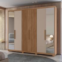 Jogo Roupeiro com Espelho e Comoda Ian Carvalho Fendi