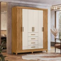 Jogo Roupeiro e Comoda Romenia Freijo Off White