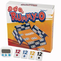 Jogo Rummy Doublefan Rummy-O com ladrilhos coloridos de 2 a 4 jogadores