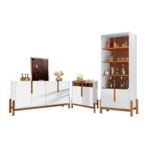 Jogo Sala De Estar Copenhagen Branco Cedro