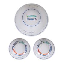 Jogo Saladeira 3 Litros + 2 Bowls Melamina Sobremesa Praia Jogo Saladeira 3 Litros + 2 Bowls Melamina Sobremesa Praia