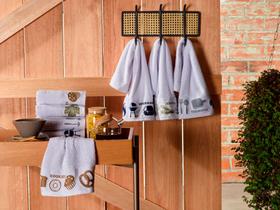 Jogo semaninha doce lar com 07 panos de prato Jogo semaninha doce lar com 07 panos de prato