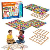 Jogo Sequencia Certa Encaixe Tabuleiro Figura Pedagogico MDF