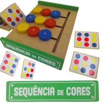 Jogo sequencia de cores brinquedo pedagógico