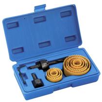 Jogo Serra Copo 11 Peças em Aço Carbono Para Madeira Plásticos Compensado PVC