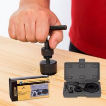 Jogo Serra Copo 11 Peças Mandril Chave Allen para Madeira Metal Gesso Plástico Cortes Precisos Marceneiro Uso Doméstico