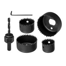 Jogo Serra Copo 6 Peças 32 A 54mm Plástico Madeira Gesso Pvc Jogo Serra Copo 6 Peças 32 A 54mm Plástico Madeira Gesso Pvc