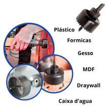 Jogo Serra Copo 6 Peças Construções Marcenarias Serralherias Instalações Elétricas Criar Aberturas Circulares Corte Kits