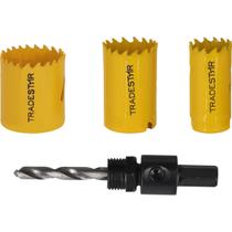 Jogo Serra Copo Bimetal 5 Pç Com Adaptador Suporte Tradestar