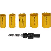 Jogo Serra Copo Bimetal 7 Pç Com Adaptador Suporte Tradestar