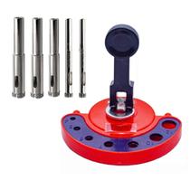 Jogo Serra Copo Diamantada 5 Peças 4 A 12mm Com Ventosa Guia Jogo Serra Copo Diamantada 5 Peças 4 A 12mm Com Ventosa Guia