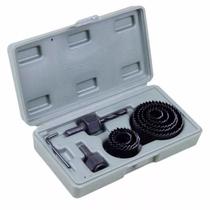 Jogo serra copo madeira aço carbono 11 peças marcenaria