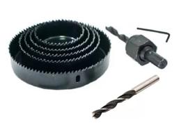 Jogo Serra Copo P/madeira Gesso Pvc 63 75 89 101 127 Mm com maleta Jogo Serra Copo P/madeira Gesso Pvc 63 75 89 101 127 Mm com maleta