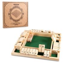 Jogo Shut The Box AMEROUS para 4 jogadores com 12 dados para família