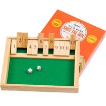 Jogo Shut The Box de Madeira - Regal Games - Para 2+ Jogadores Jogo Shut The Box de Madeira - Regal Games - Para 2+ Jogadores
