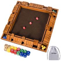 Jogo Shut The Box Dice BIVOMON atualizado 42x42cm para 1-4 jogadores Jogo Shut The Box Dice BIVOMON atualizado 42x42cm para 1-4 jogadores