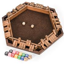 Jogo Shut The Box ropoda 6-Way atualizado para 1-6 jogadores vintage