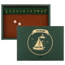 Jogo Shut The Box STERLING Games Wooden 12 Numbers Green