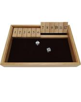 Jogo Shut The Box WE Games Deluxe Wood 12 números