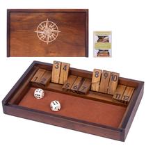 Jogo Shut The Box WodGod atualizado com 12 números de madeira