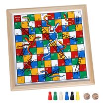 Jogo Snakes and Ladders Gothink Wooden Educational Kids