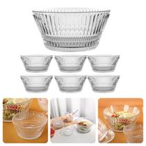 Jogo Sobremesa Vidro Cumbuca Tigela Pote Bowl Jogo 7 Peças