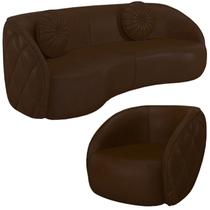 Jogo Sofa 240 cm 3 Lug E Poltrona 1 Lug Passion TCS 721 Corano Moll