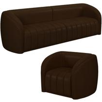 Jogo Sofa 292 cm 4 Lug E Poltrona 1 Lug Memphis TCS 721 Corano Moll Jogo Sofa 292 cm 4 Lug E Poltrona 1 Lug Memphis TCS 721 Corano Moll