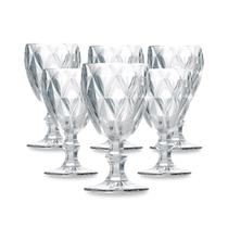 Jogo Sofisticado Com 6 Peças Taças 320ml Vidro Design Premium Decorativo - Hauskraft