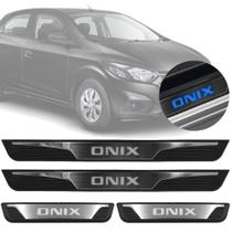 Jogo Soleira com LED GM Onix 2013 a 2019 Aço Escovado