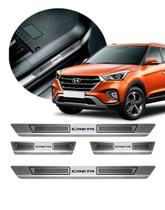 Jogo Soleira de Porta Aco Inox Creta 2016 a 2019 Jogo Soleira de Porta Aco Inox Creta 2016 a 2019