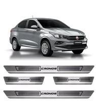 Jogo Soleira de Porta Aco Inox Fiat Cronos 2017 a 2020 Jogo Soleira de Porta Aco Inox Fiat Cronos 2017 a 2020