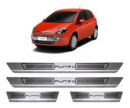 Jogo Soleira de Porta Aco Inox Fiat Punto 2013 a 2017