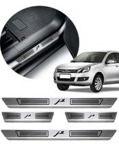 Jogo Soleira de Porta Aco Inox JAC J3 2010 a 2017 Jogo Soleira de Porta Aco Inox JAC J3 2010 a 2017