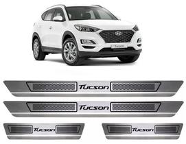 Jogo Soleira de Porta Aco Inox Tucson 2017 a 2021 Jogo Soleira de Porta Aco Inox Tucson 2017 a 2021
