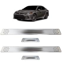 Jogo Soleira de Porta Camry 1992 1993 1994 1995 1996 1997 1998 1999 2000 2001 2002 2003 2004 2005 2006 2007 2008 2009 Cromado Escovado Personalizado