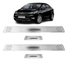 Jogo Soleira de Porta Cerato 2006 2007 2008 2009 2010 2011 2012 2013 2014 2015 2016 2017 2018 2019 2020 2021 2022 Cromado Escovado Personalizada