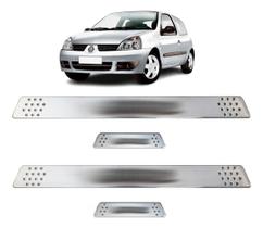 Jogo Soleira de Porta Clio 2008 2009 2010 2011 2012 2013 2014 2015 2016 Cromado Escovado Personalizada Jogo Soleira de Porta Clio 2008 2009 2010 2011 2012 2013 2014 2015 2016 Cromado Escovado Personalizada