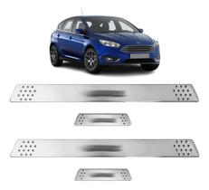 Jogo Soleira de Porta Focus 2001 2002 2003 2004 2005 2006 2007 2008 2009 Cromado Escovado Personalizada