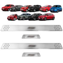 Jogo Soleira de Porta Fox Spacefox Gol Voyage Saveiro Parati Cromado Escovado Personalizada Trend