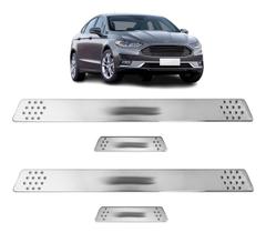 Jogo Soleira de Porta Fusion 2006 2007 2008 2009 2010 2011 2012 2013 2014 2015 2016 2017 2018 2019 Cromado Escovado Personalizada