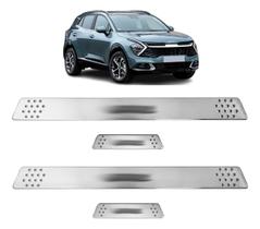 Jogo Soleira de Porta Sportage 1995 1996 1997 1998 1999 2000 2001 2002 2003 2004 2005 2006 Cromado Escovado Personalizada Jogo Soleira de Porta Sportage 1995 1996 1997 1998 1999 2000 2001 2002 2003 2004 2005 2006 Cromado Escovado Personalizada