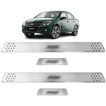 Jogo Soleira de Porta Vectra 1997 1998 1999 2000 2001 2002 2003 2004 2005 2006 2007 2008 2009 2010 2011 2012 Cromado Escovado Personalizada