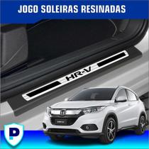 Jogo Soleira Honda Hrv Resinada Premium Kit 8 Peças
