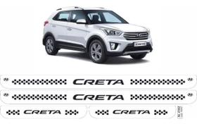 Jogo Soleira Porta Resinada Prata Hyundai Creta 2016 A 2020