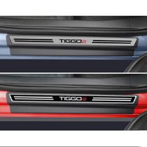 Jogo Soleira Premium Elegance Chery Tiggo 2 2019 2020 2021 - 4 Portas ( Vinil + Resinada 8 Peças ) Jogo Soleira Premium Elegance Chery Tiggo 2 2019 2020 2021 - 4 Portas ( Vinil + Resinada 8 Peças )