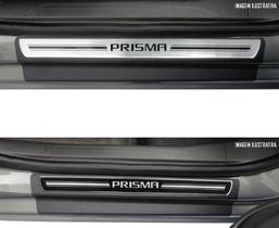 Jogo Soleira Premium Elegance Chevrolet Novo Prisma 2013 2014 2015 2016 2017 2018 2019 - ( Vinil + Resinada 4 Peças )