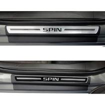 Jogo Soleira Premium Elegance Chevrolet Spin - ( Vinil + Resinada 4 Peças )