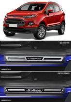Jogo Soleira Premium Elegance Ford Ecosport Nova Geração 2013 a 2021 - ( Vinil + Resinada 4 Peças ) - NP Adesivos